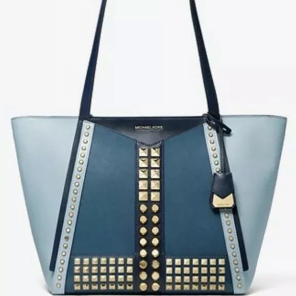 Michael Kors Handbags - MICHAEL KORS WHITNEY POWDER BLUE MULTI LARGE